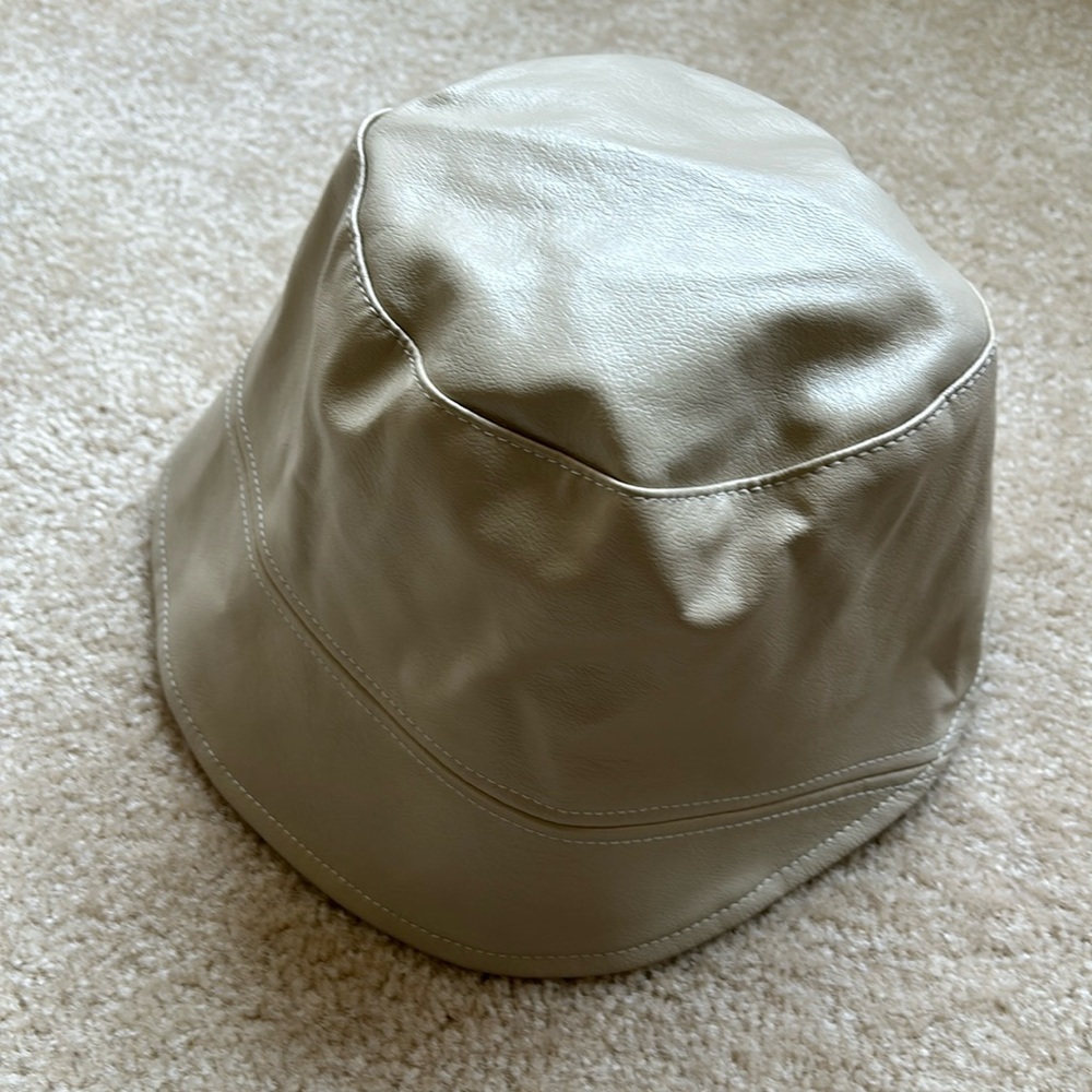 Anthropologie Cream Bucket Hat